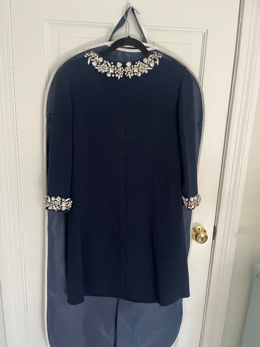 Oscar de la Renta Crystal Embellished Shift Dress